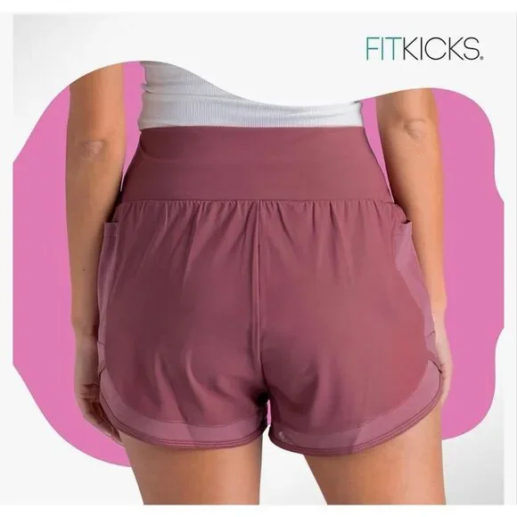 FITKICKS Airlight Track Shorts Pink Size M NWT - Picture 2 of 8